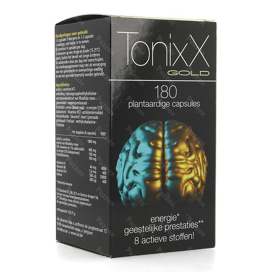 TonixX Gold Vermoeidheid & Stress 180 Capsules