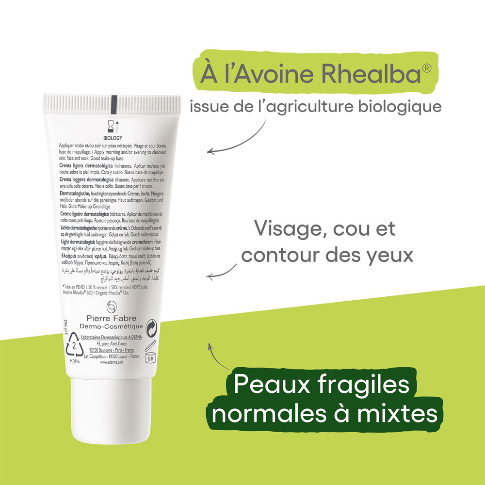 A-Derma Biology Crème Legère Dermatologique 40ml
