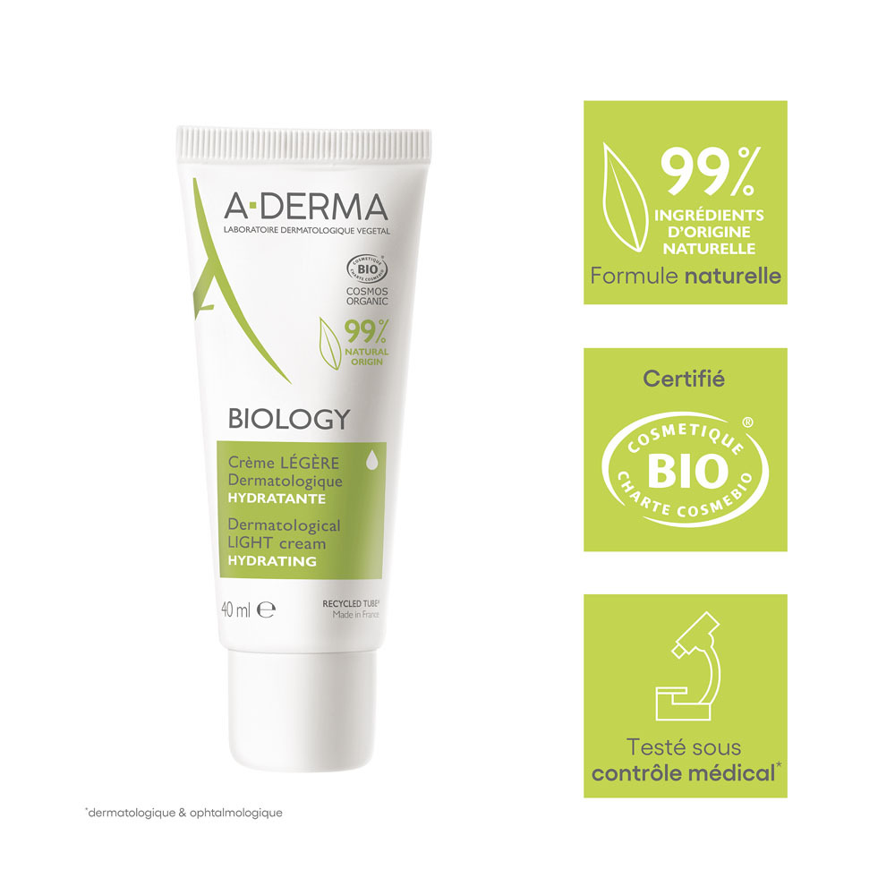 A-Derma Biology Crème Legère Dermatologique 40ml