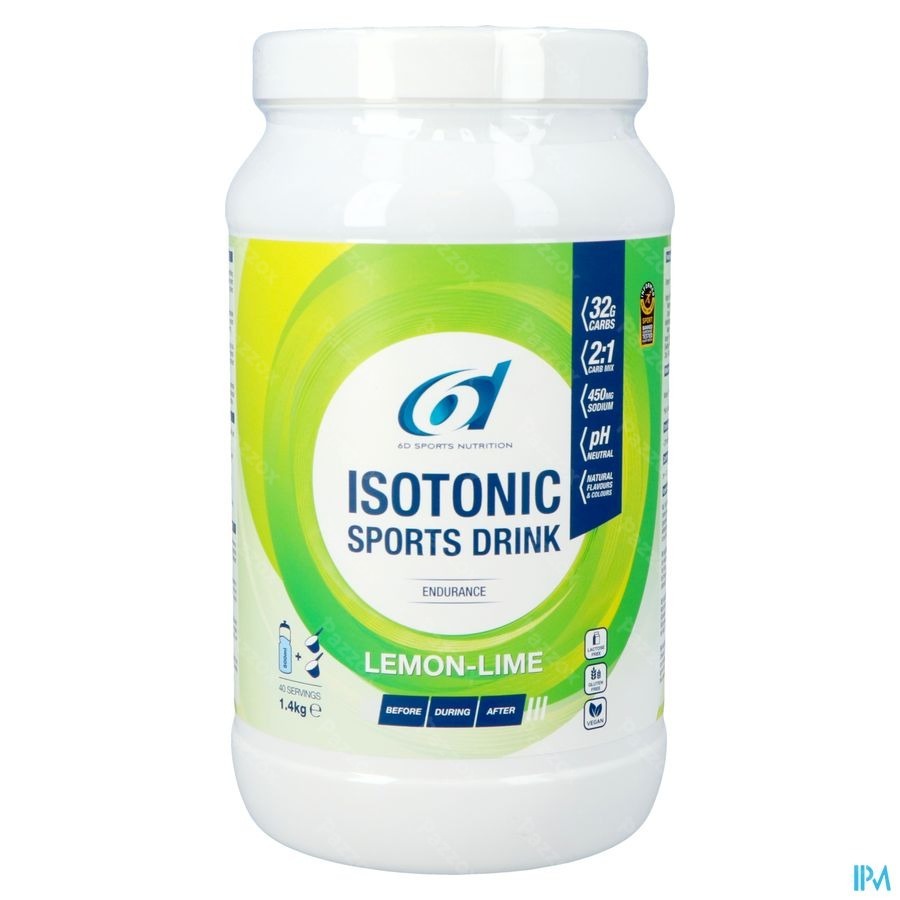 6d Sports Nutrition Isotonic Sports Drink Lemon Lime 1,4kg