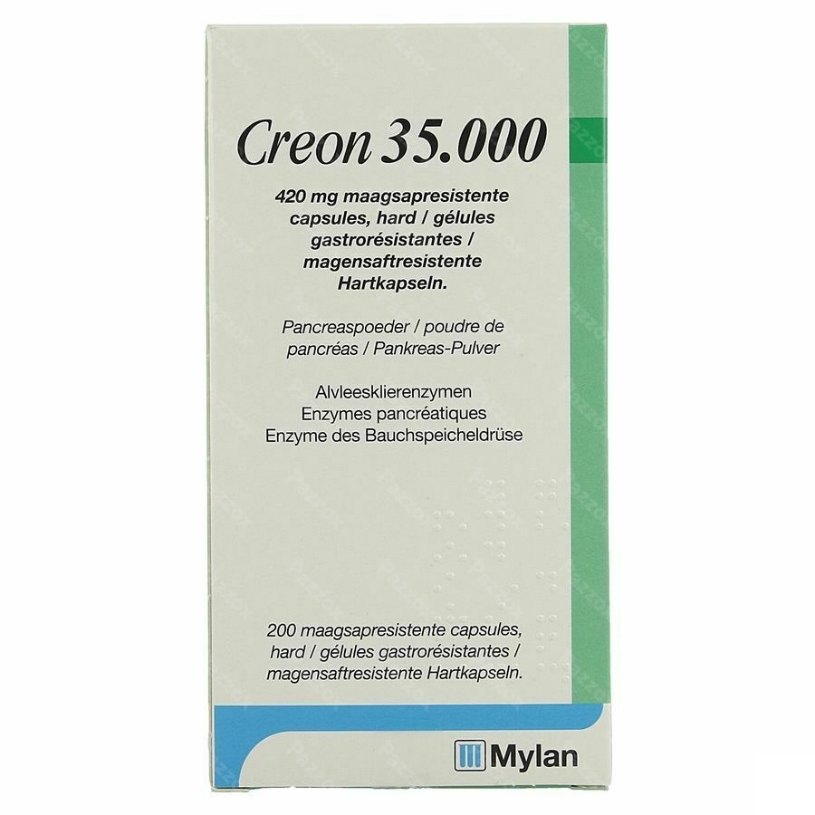 Creon 35000 420mg Gastroresist Caps Dur 200 Hdpe