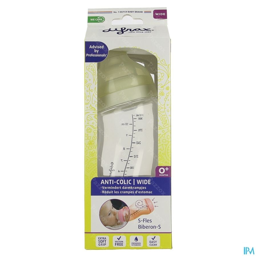 Difrax Biberon-s Wide Creme 310ml