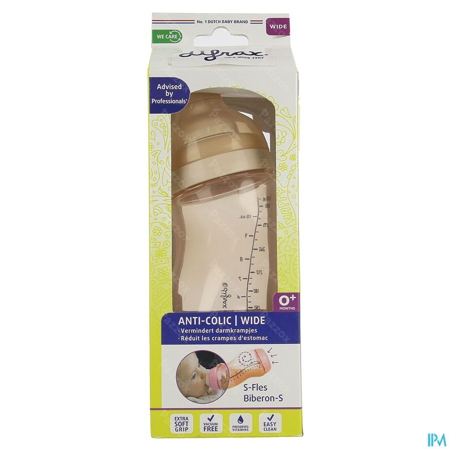 Difrax Biberon-s Wide Rose 310ml