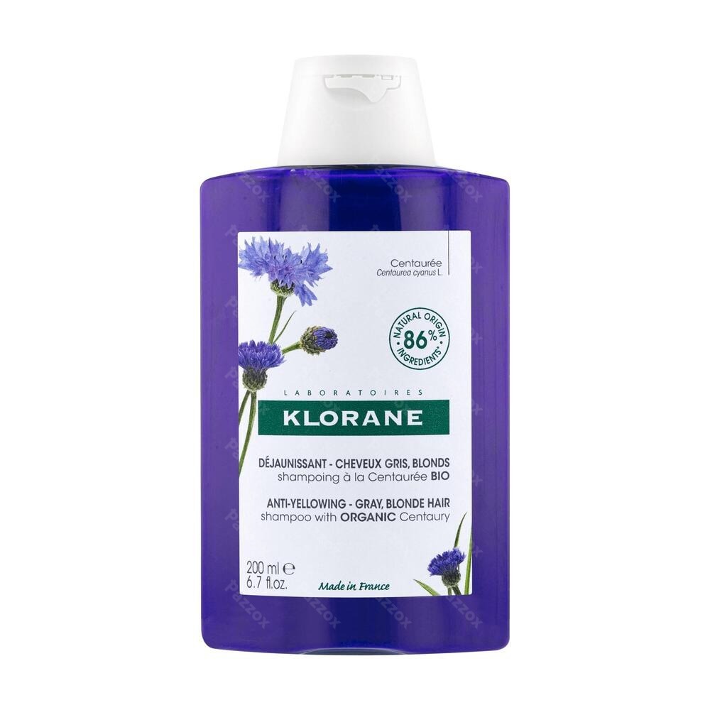 Klorane Zilvershampoo Met Duizendguldenkruid Grijs en Blond Haar 200ml