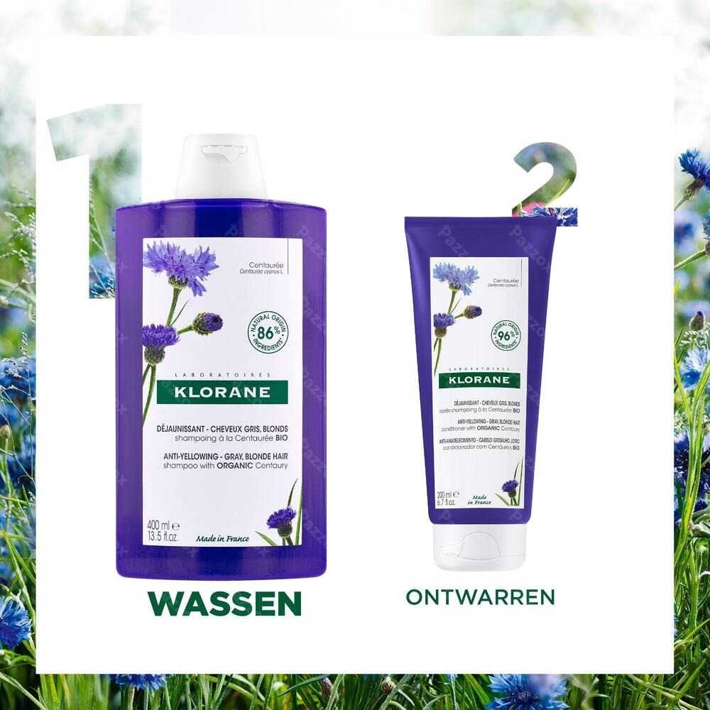 Klorane Zilvershampoo Met Duizendguldenkruid Grijs en Blond Haar 200ml