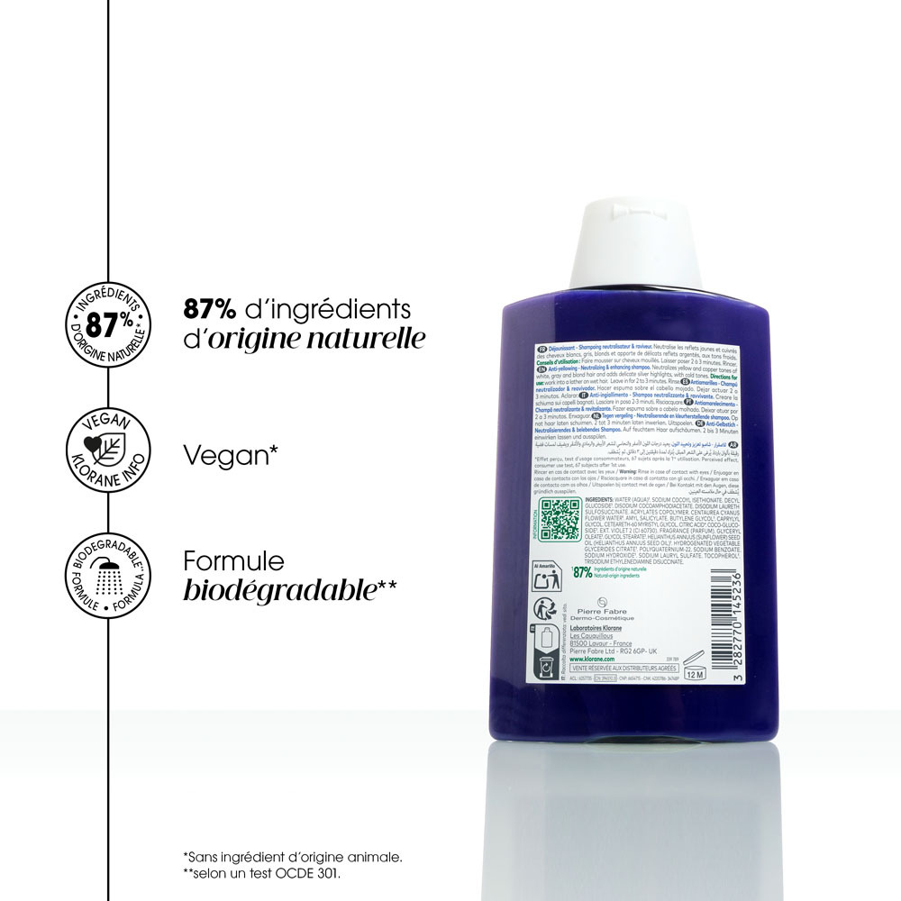 Klorane Shampooing Argent à La Centaurée 200ml