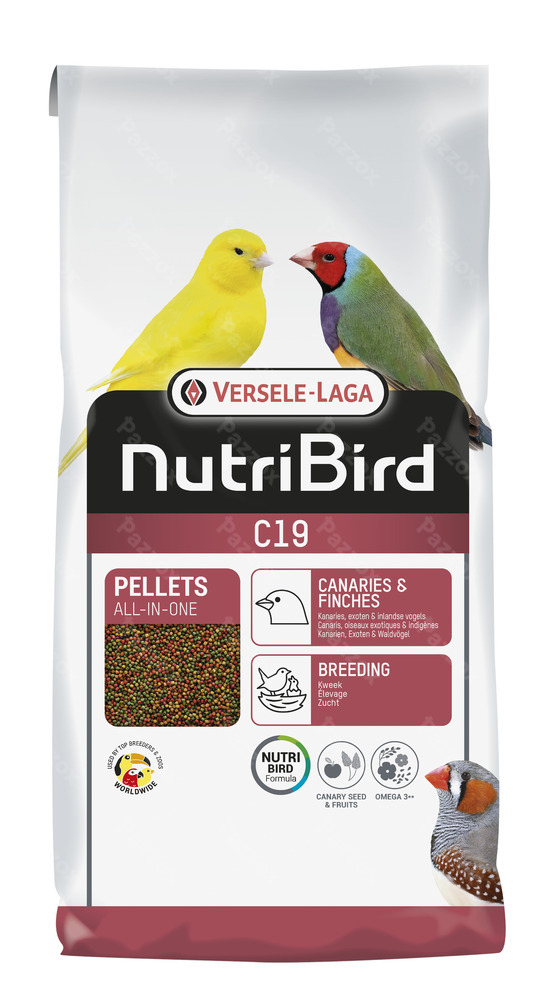 Nutribird C19 10 kg Aliment D'élevage Pour Canaris, Oiseaux Exotiques et Indigènes
