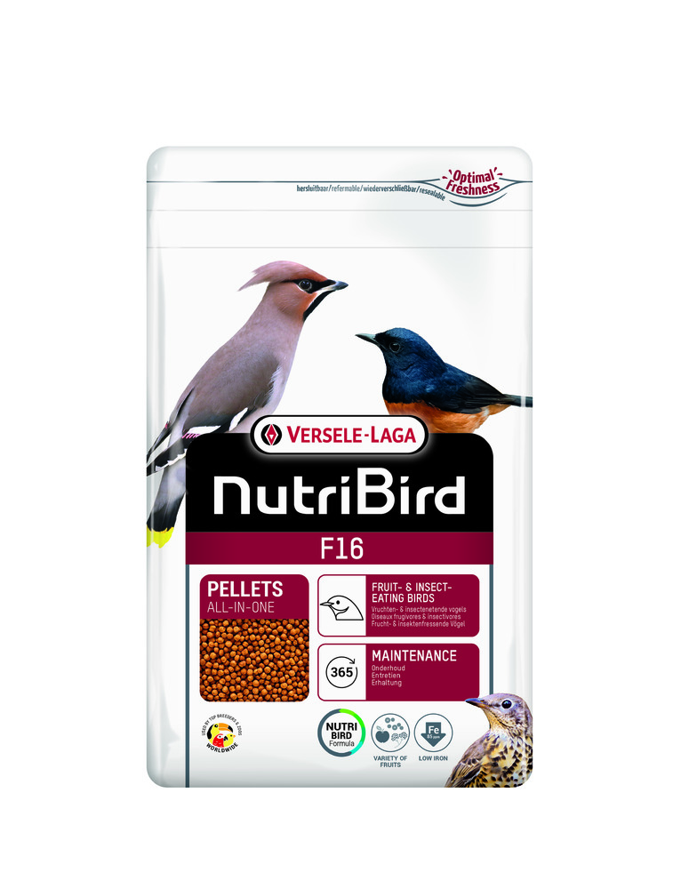 Nutribird F16 800g Onderhoudsvoer Voor Fruitduiven, Lijster- en Gaaiachtigen