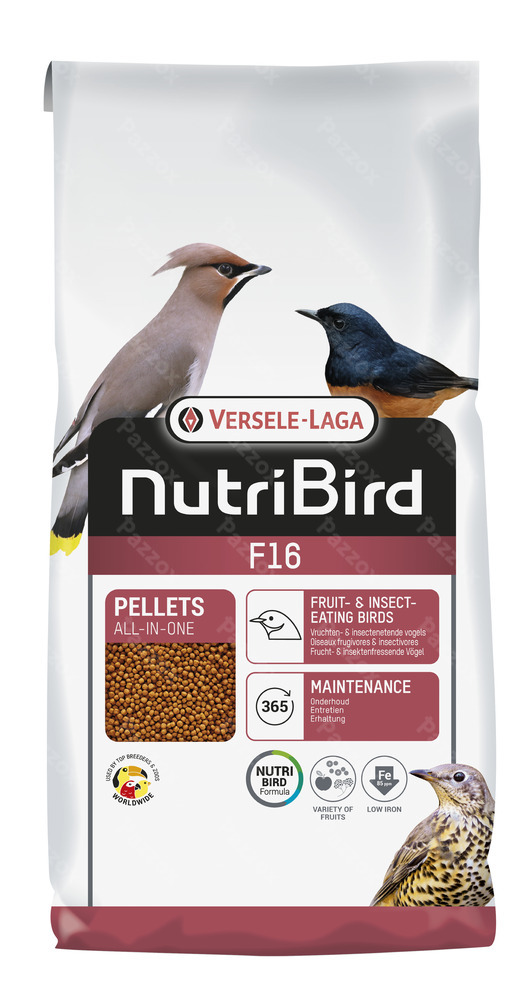 Nutribird F16 10kg Onderhoudsvoer Voor Fruitduiven, Lijster- en Gaaiachtigen