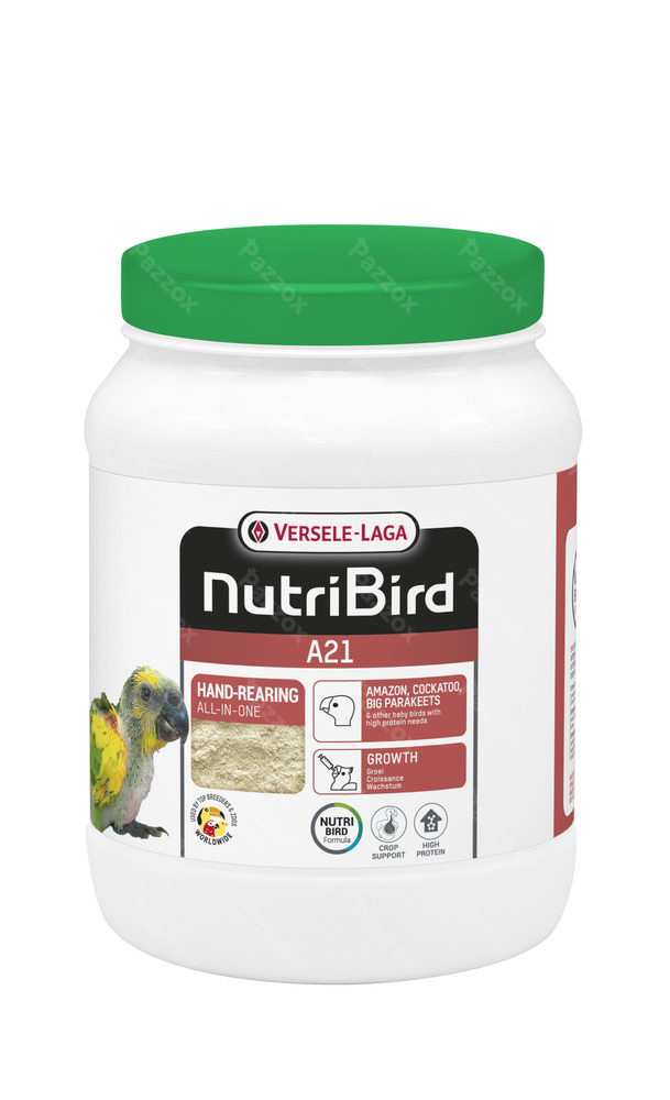 Nutribird A21 800g Handopfokvoer Amazones, Kaketoes, Grote Parkieten en Andere Babyvogels Met Hoge Eiwitbehoefte