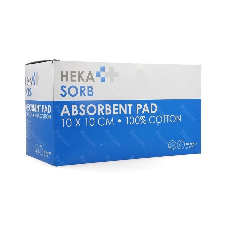 Hekasorb Pansement Absorbant N/sterile 10x10cm 50