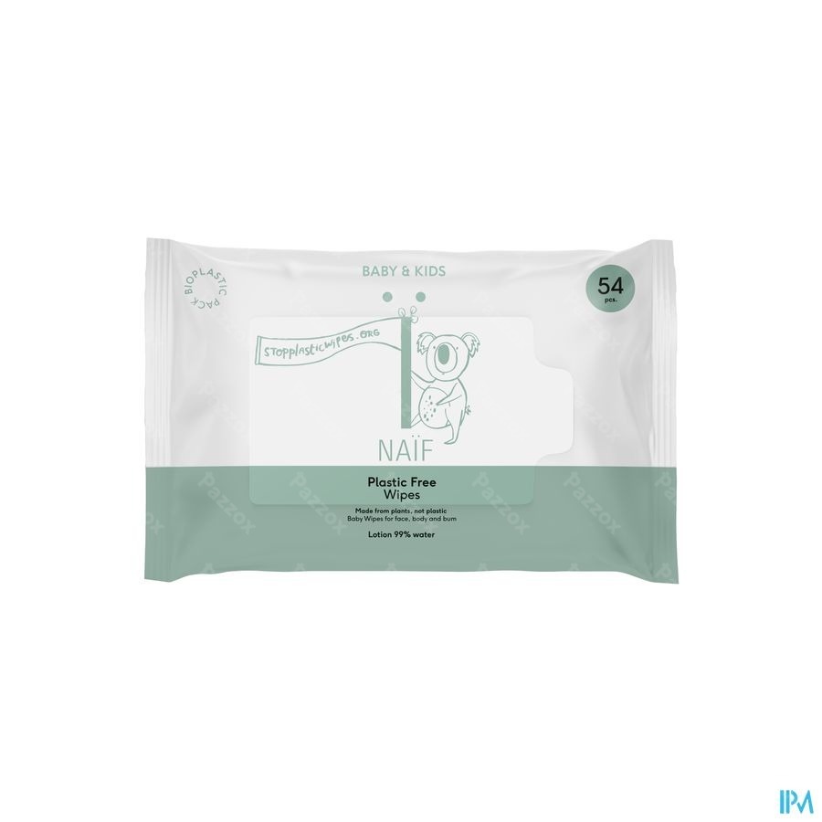 Naïf Lingettes Sans Plastique Bébé et Enfants 54 Lingettes