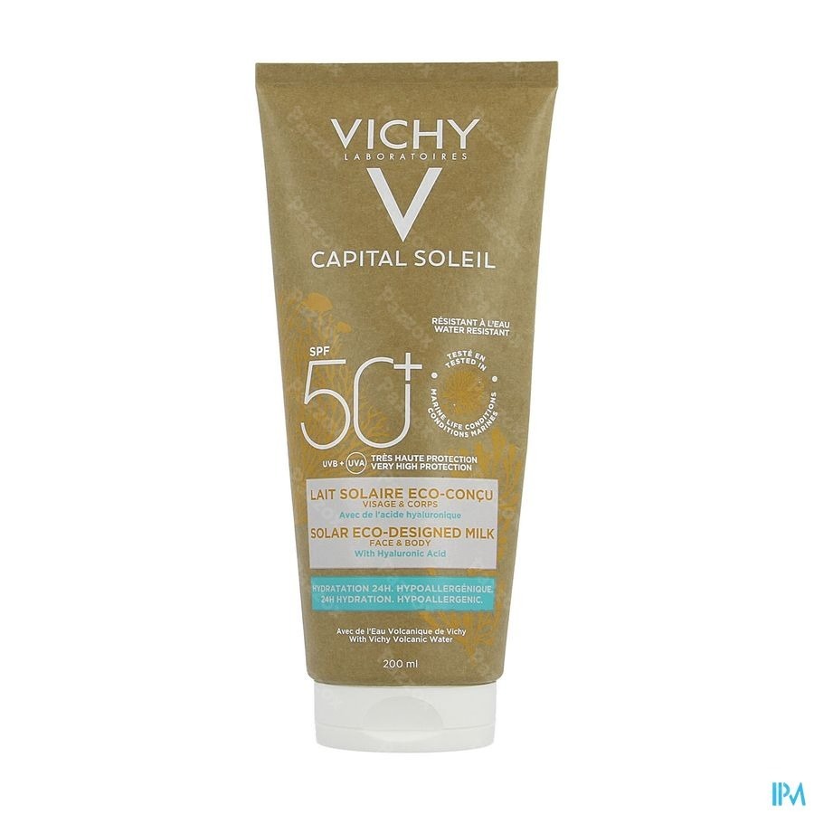Vichy Capital Soleil Solar Eco-designed Milk Water Resistant Gezicht En Lichaam SPF 50+ 200ml
