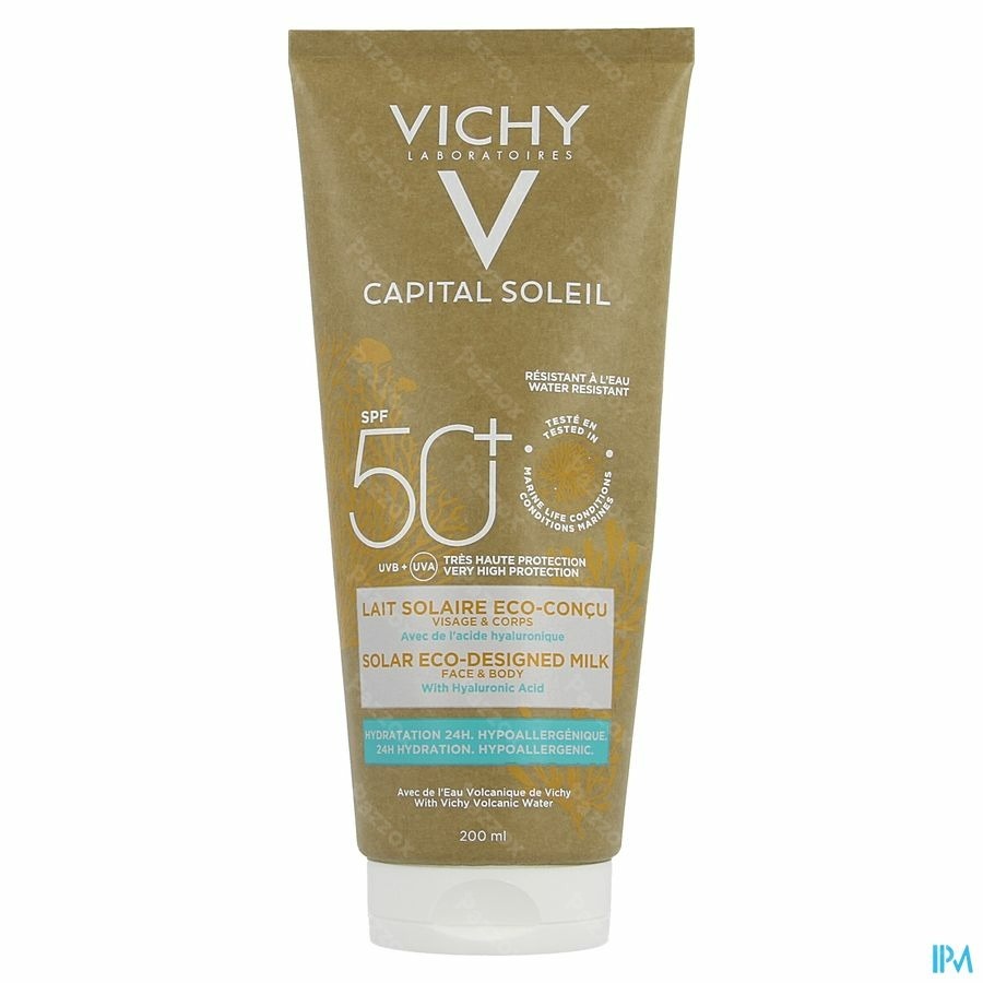 Vichy Capital Soleil Solar Eco-designed Milk Water Resistant Gezicht En Lichaam SPF 50+ 200ml