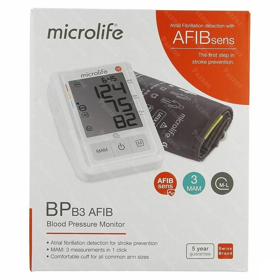 Microlife Bpb3 Afib Tensiometre Bras Otc Sol