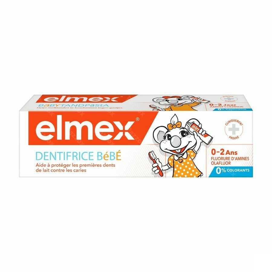 Elmex dentifrice bébé 0-2 ans 50ml est un dentifrice spécialement