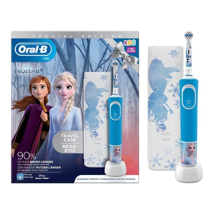 Oral-B Kids Brosse à Dents Électrique Frozen avec Etui de Voyage