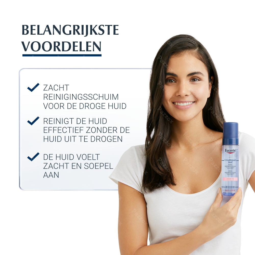 Eucerin UreaRepair Plus 5% Doucheschuim Droge en Ruwe Huid Gezicht en Lichaam met parfum 200ml