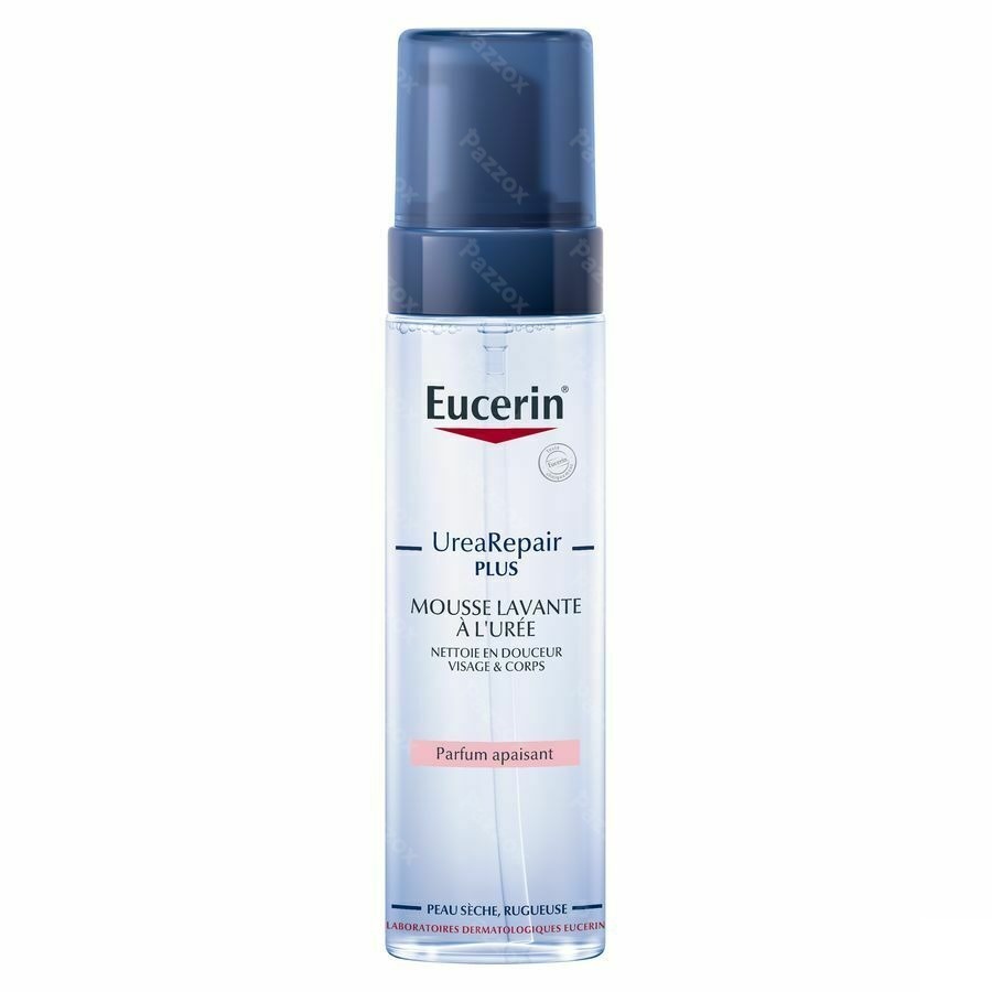 Eucerin UreaRepair Plus 5% Mousse Lavante à l'Urée Peau Sèche et Rugueuse Visage et Corps avec parfum 200ml
