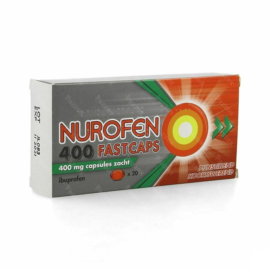 Nurofen 400 Fastcaps 400mg Pi Pharma Caps 20 Pip