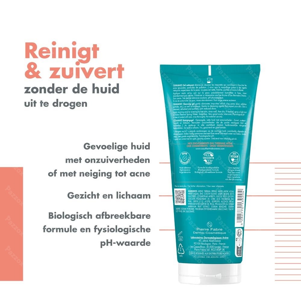 Avène Cleanance Zuiverende Reinigingsgel 200ml