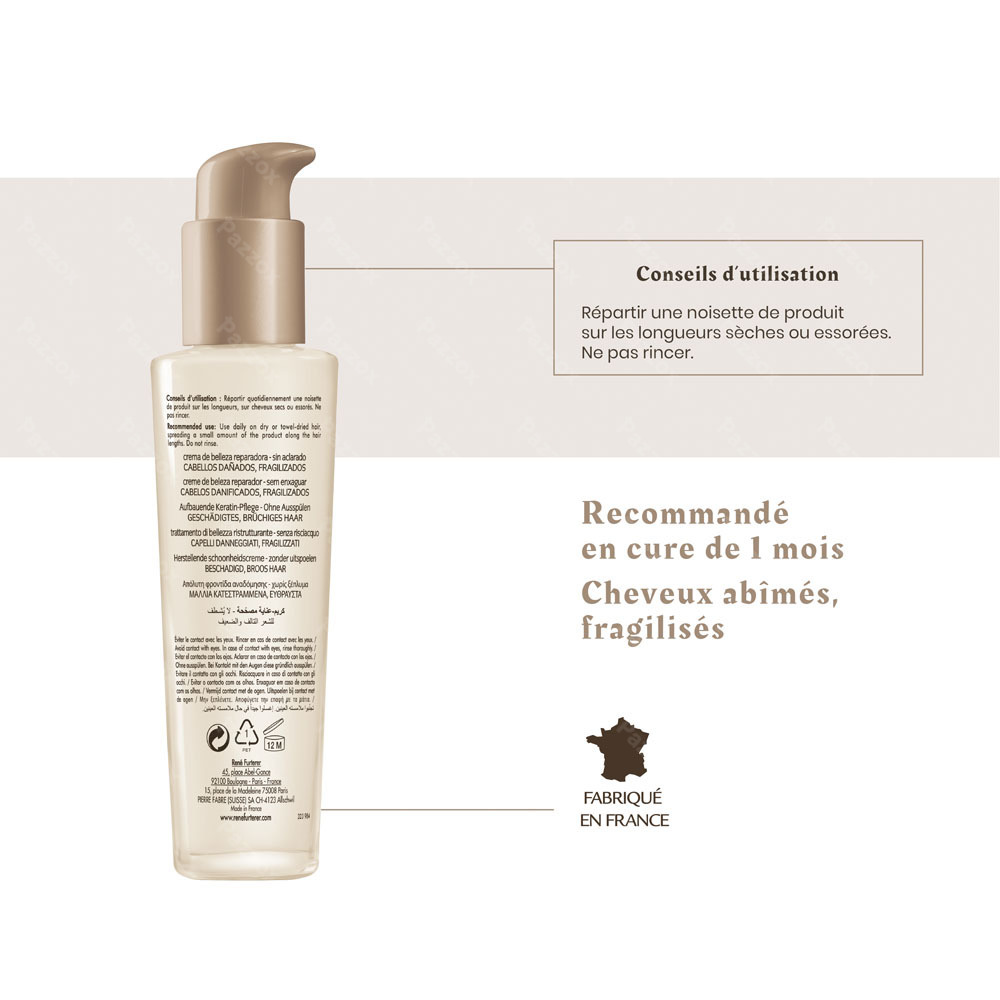 Furterer Absolue Kératine Crème de Beauté Réparatrice Cheveux Abîmés 100ml