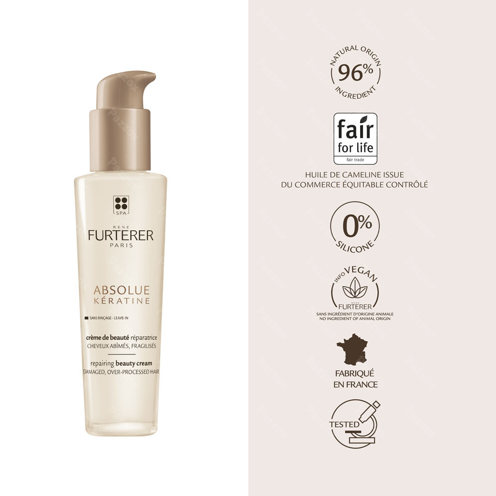 Furterer Absolue Kératine Crème de Beauté Réparatrice Cheveux Abîmés 100ml