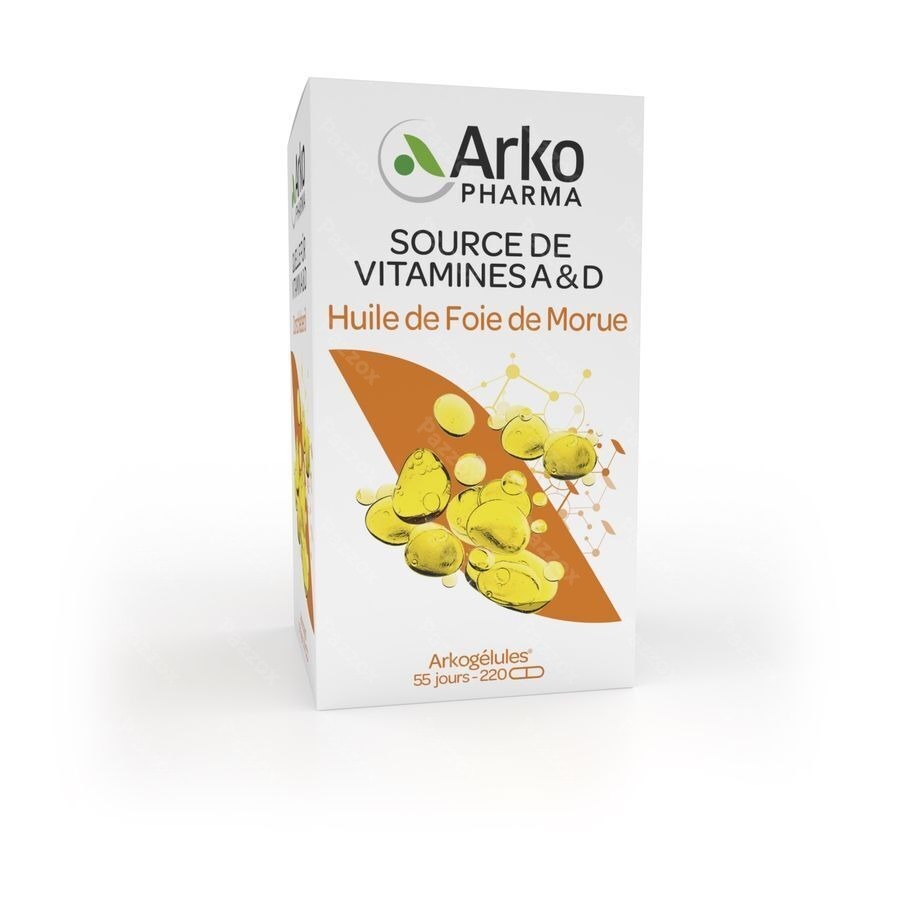 Arkogelules Huile Foie Morue Caps 220 Arkopharma