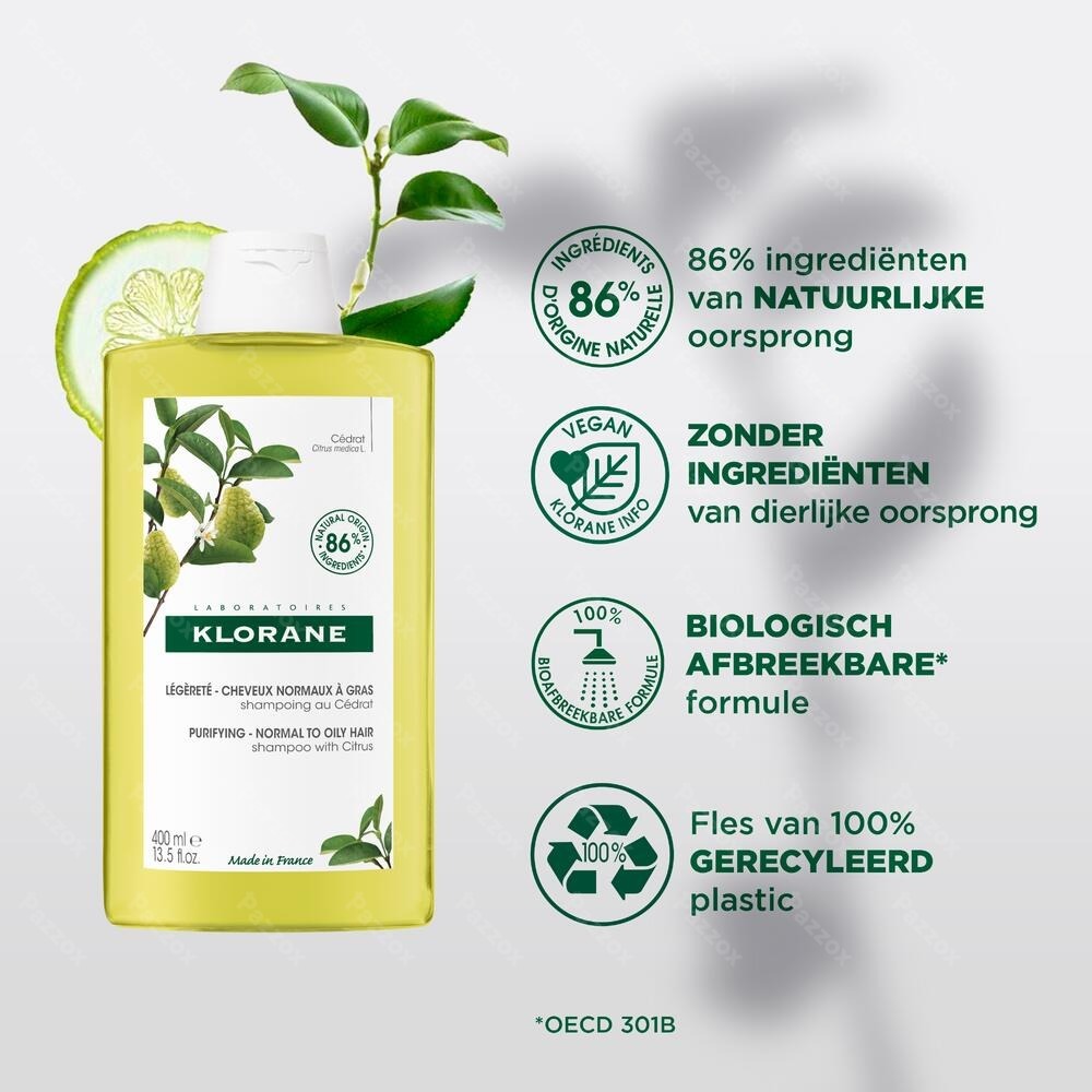 Klorane Shampoo Cederappel 400ml Nf