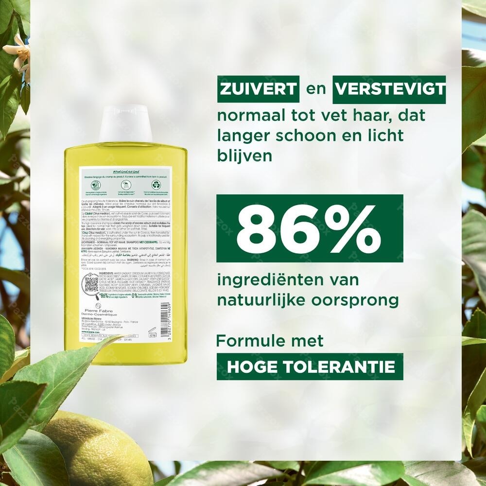 Klorane Shampoo Cederappel 400ml Nf