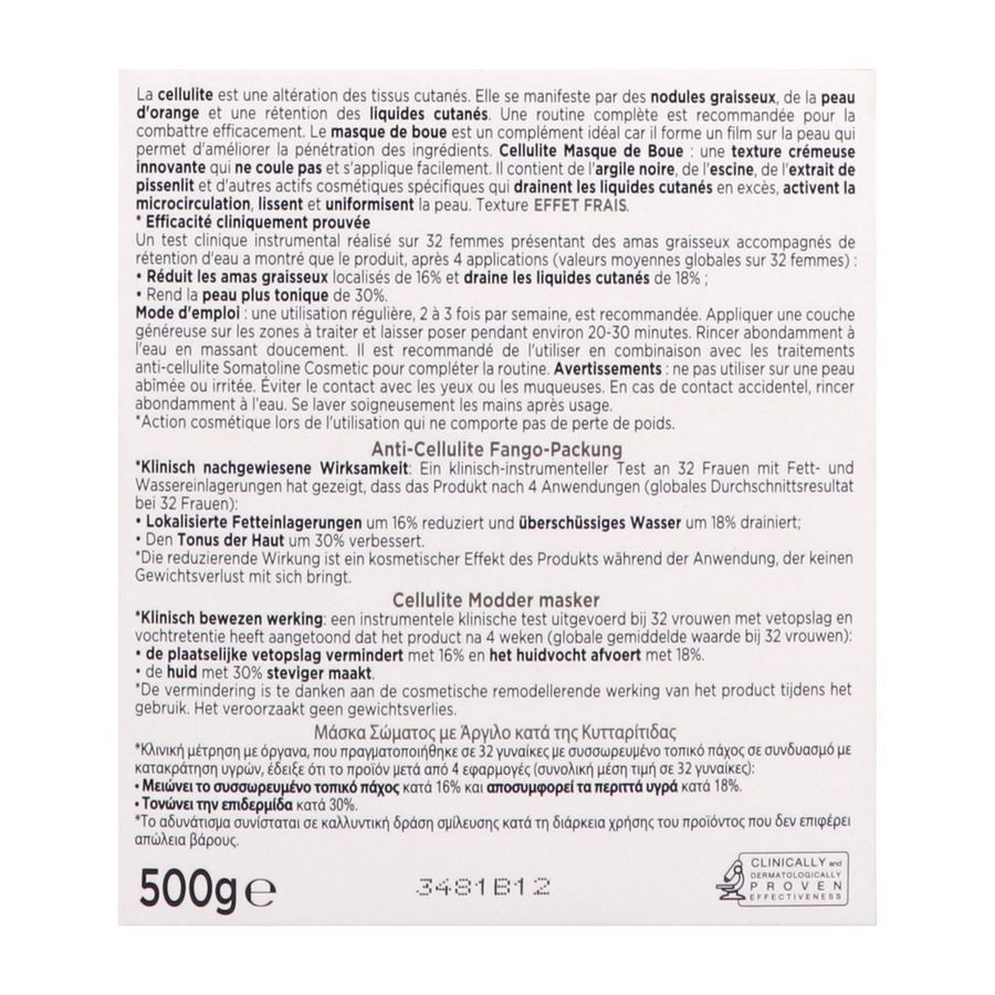 Somatoline Cosm. Masque Boue A/cellulite 500ml
