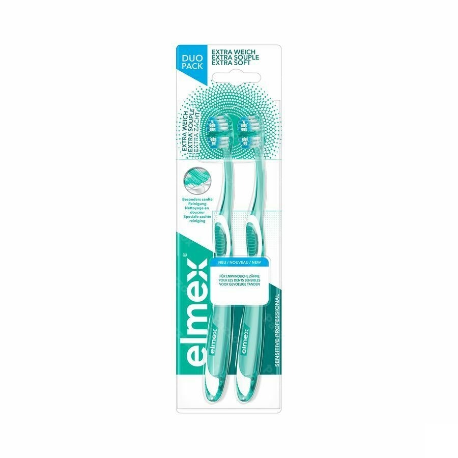 Elmex Sensitive Pro Brosse Dents Extra Souple Duo