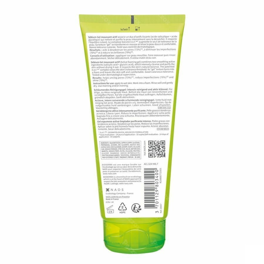 Bioderma Sébium Gel Moussant 200ml