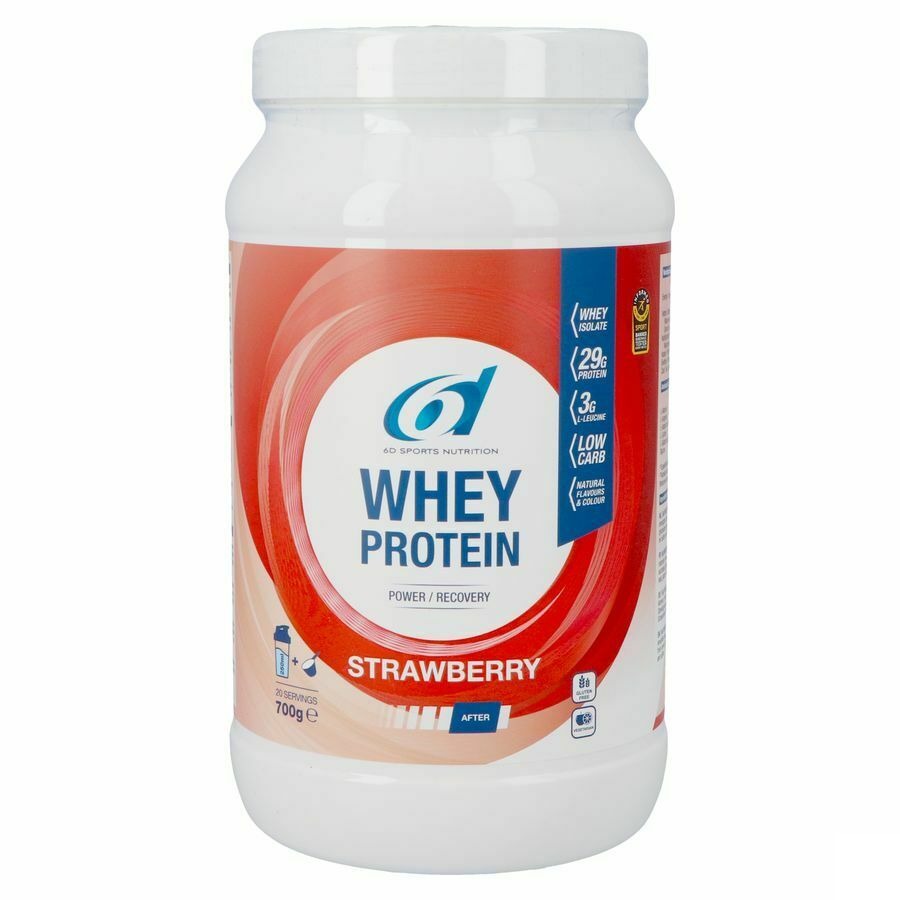 6d Sports Nutrition Whey Protein Aardbei 700g