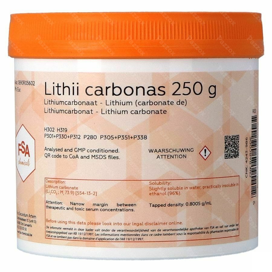 Lithium Carbonate 250g Magis