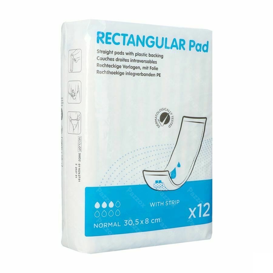 Rectangular Pad 30,5x8 Pe+s 12