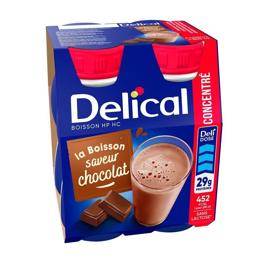 Delical Geconcentr. Chocolade 4x200ml