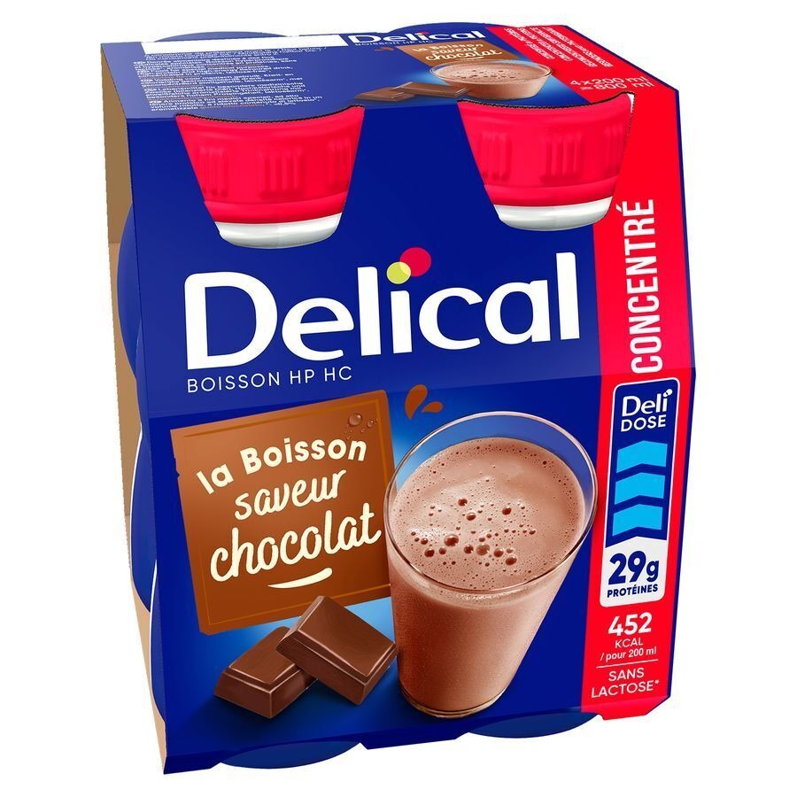 Delical Geconcentr. Chocolade 4x200ml