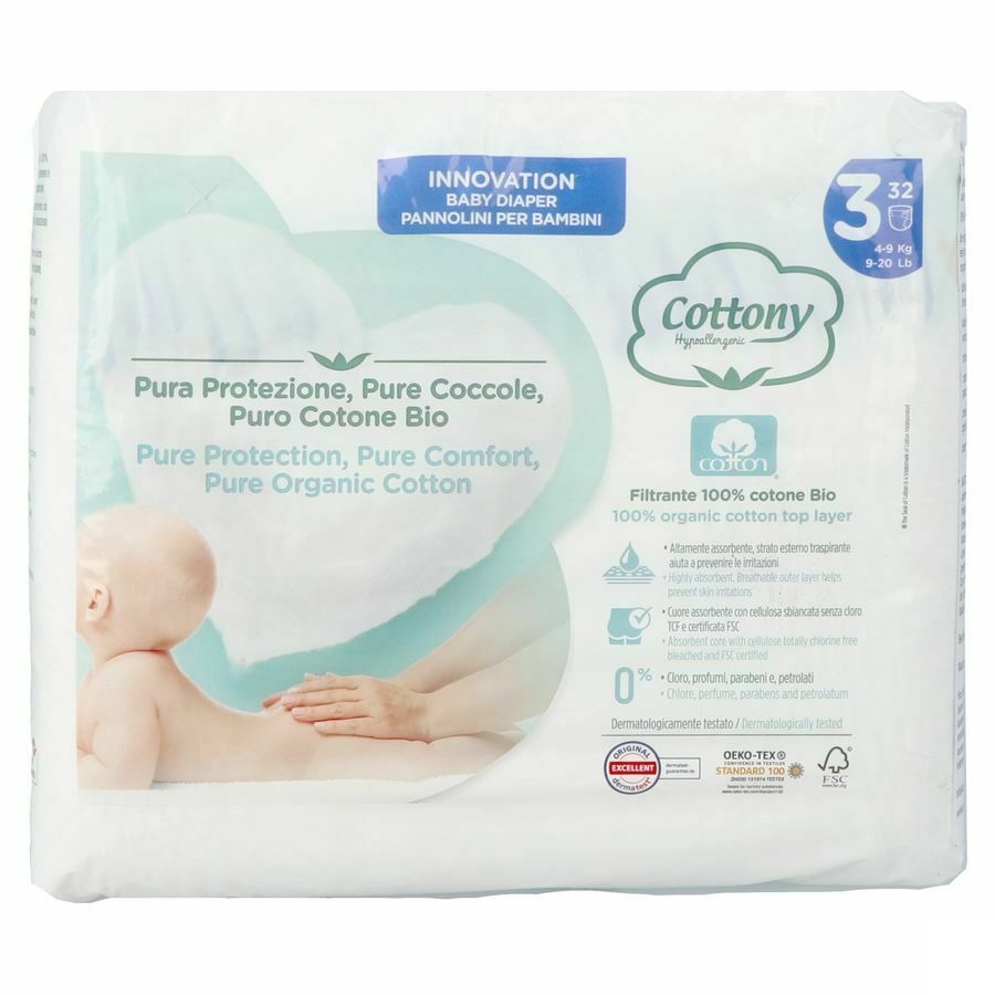 Cottony Baby Diapers Size 3 4 - 9kg 32