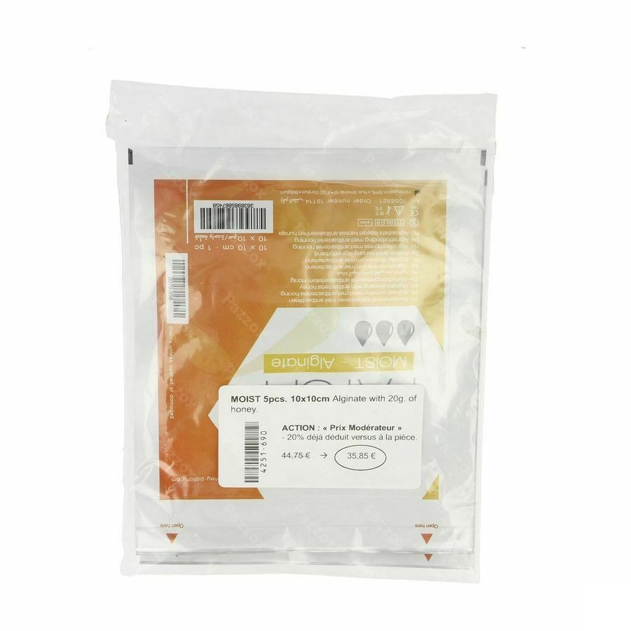Honeypatch Moist Miel Cicatr.20g+alg.ster10x10cm 5