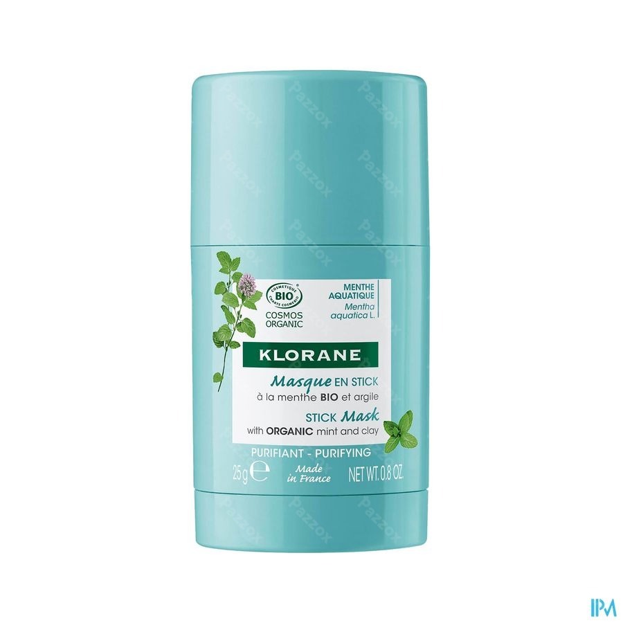 Klorane Visage Menthe Aquatique Masque Stick 25g