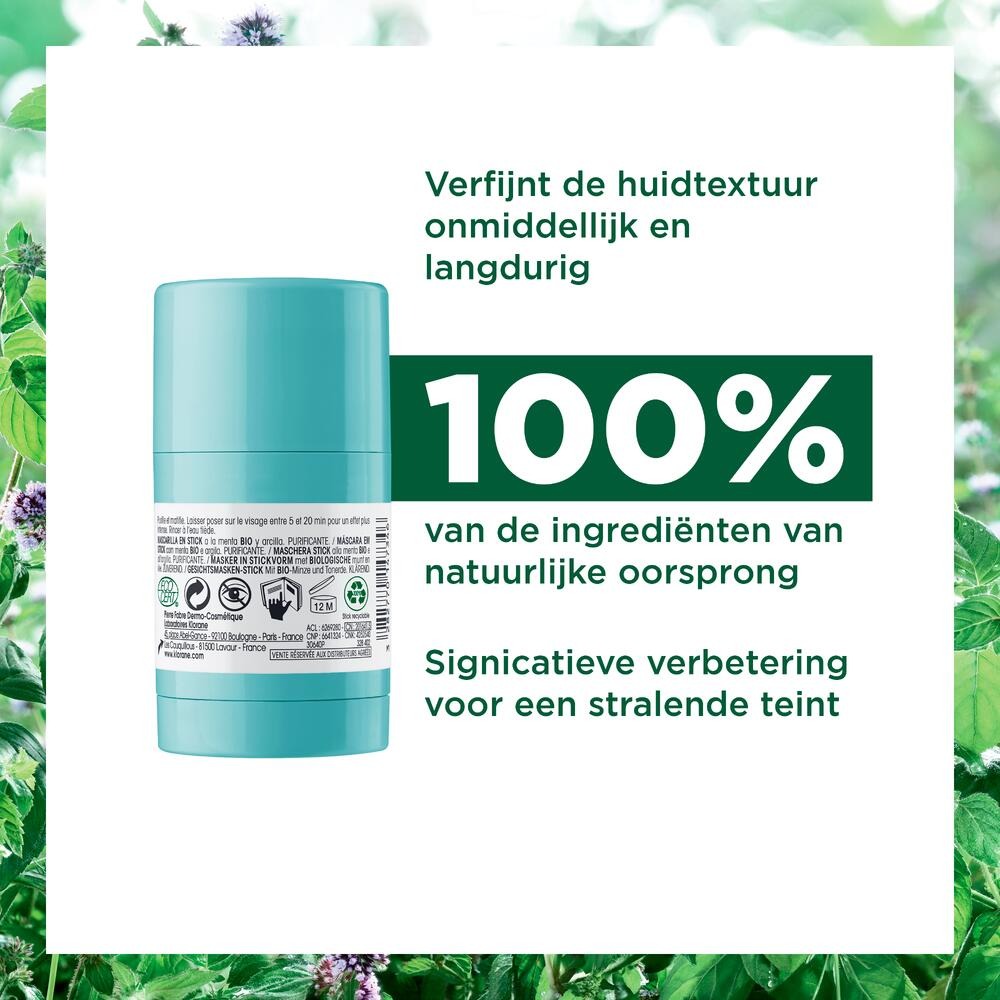 Klorane Gezicht Munt Aquatic Masker Stick 25g