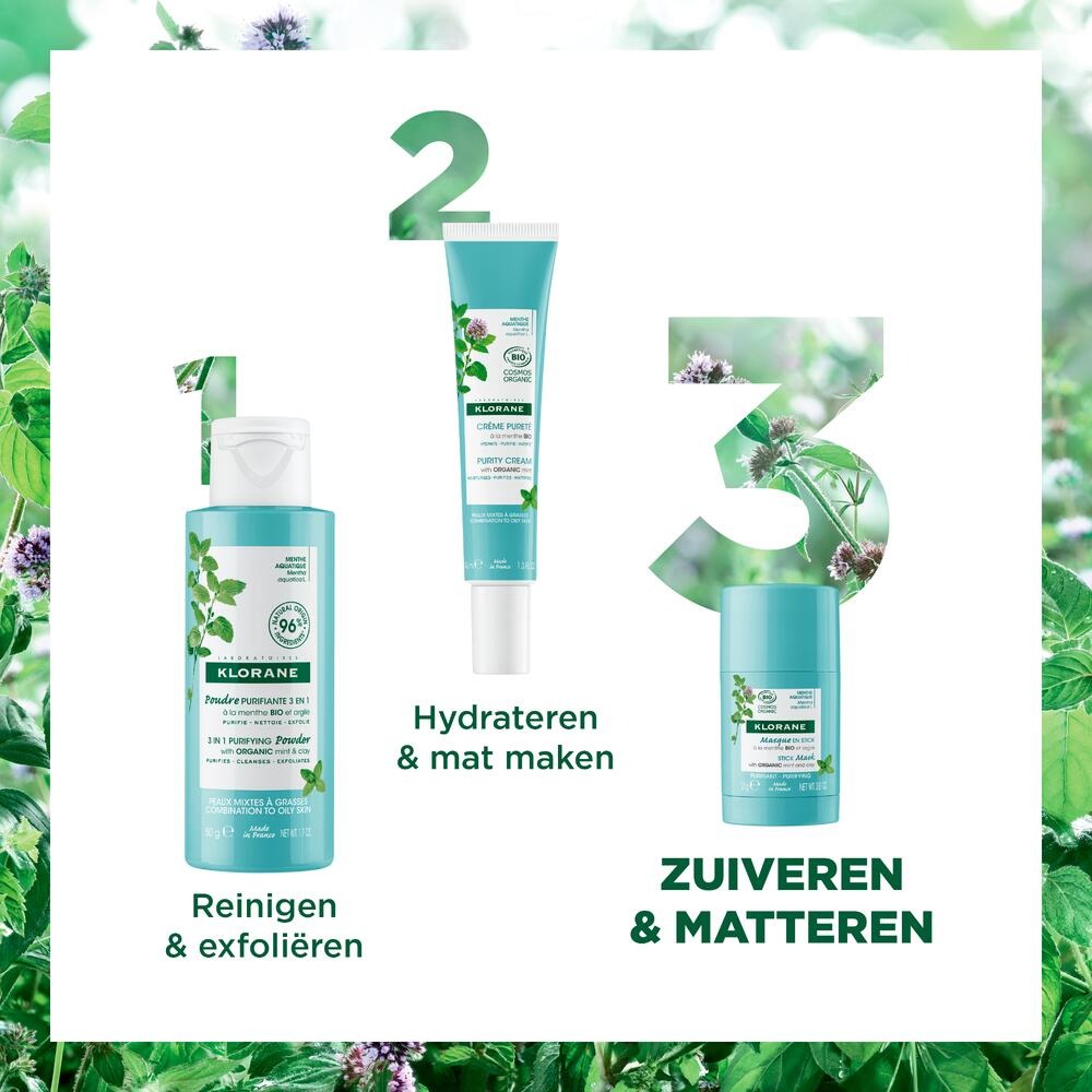 Klorane Gezicht Munt Aquatic Masker Stick 25g