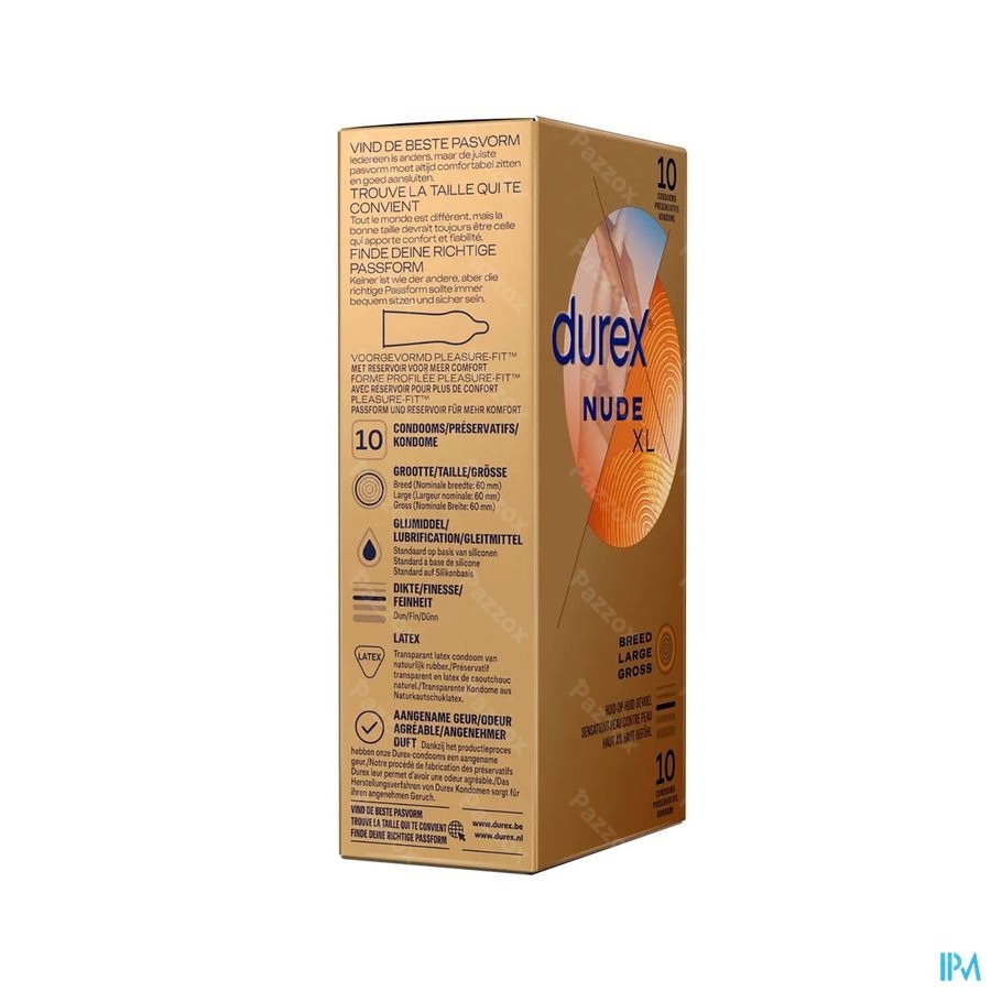 Durex Nude Xl Condooms 10 Stuks