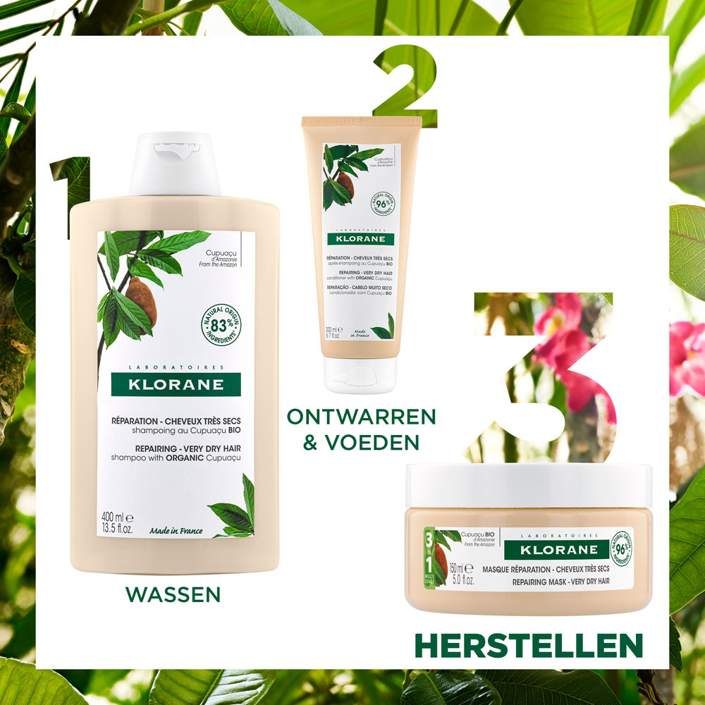 Klorane 3in1 Haarmasker Voedend en Herstellend met Cupuaçu 150ml