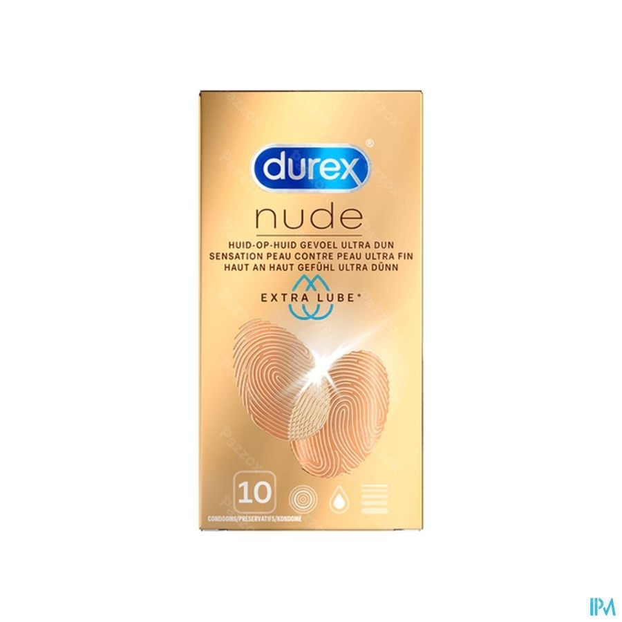 Durex Nude Extra Lube Condoms 10