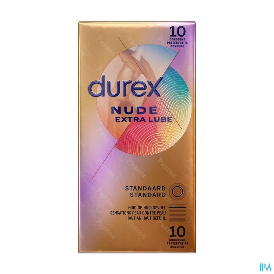 Durex Nude Extra Lube Condoms 10