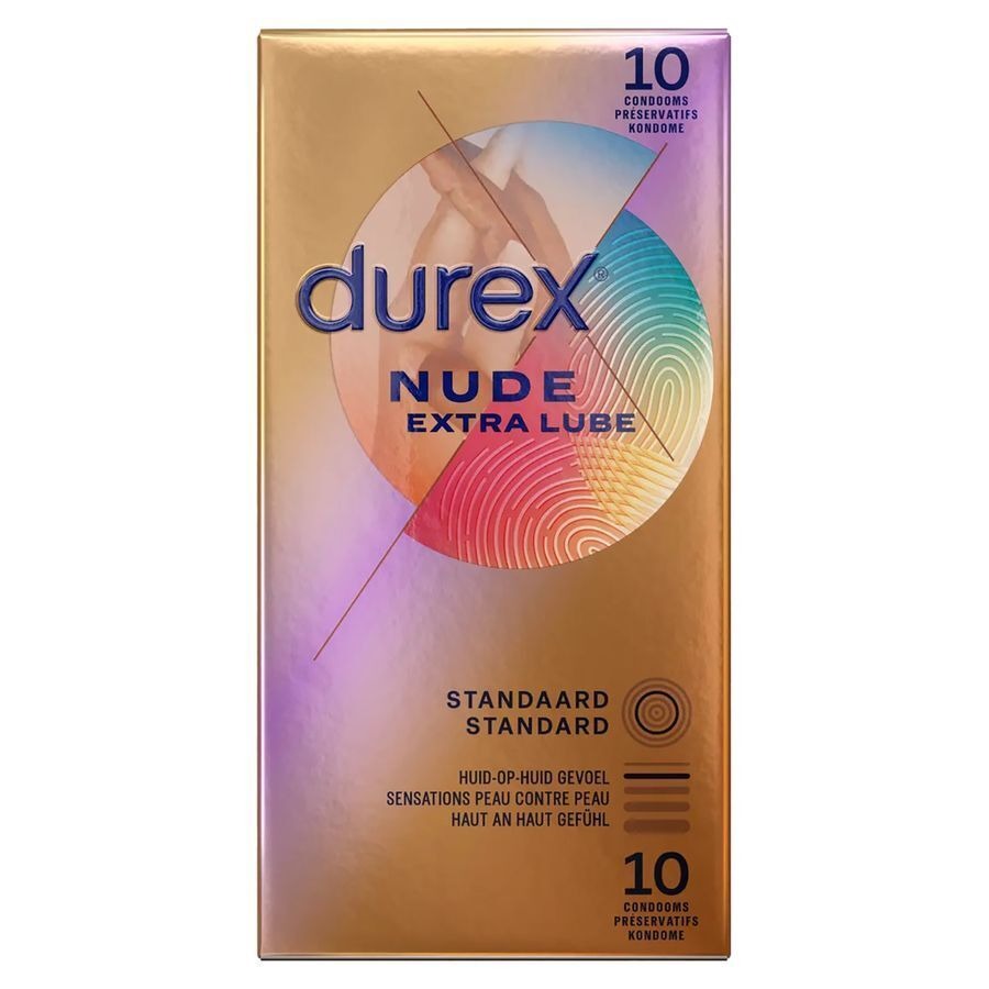 Durex Nude Extra Lube Preservatifs 10