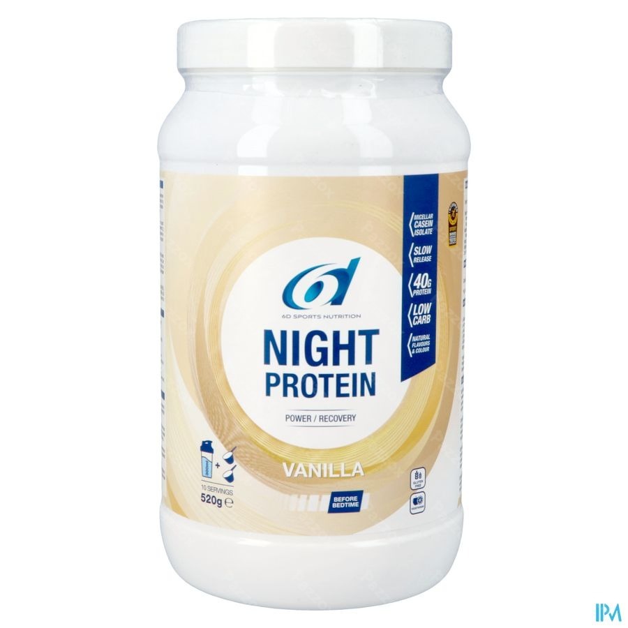 6d Sports Nutrition Night Protein Vanilla