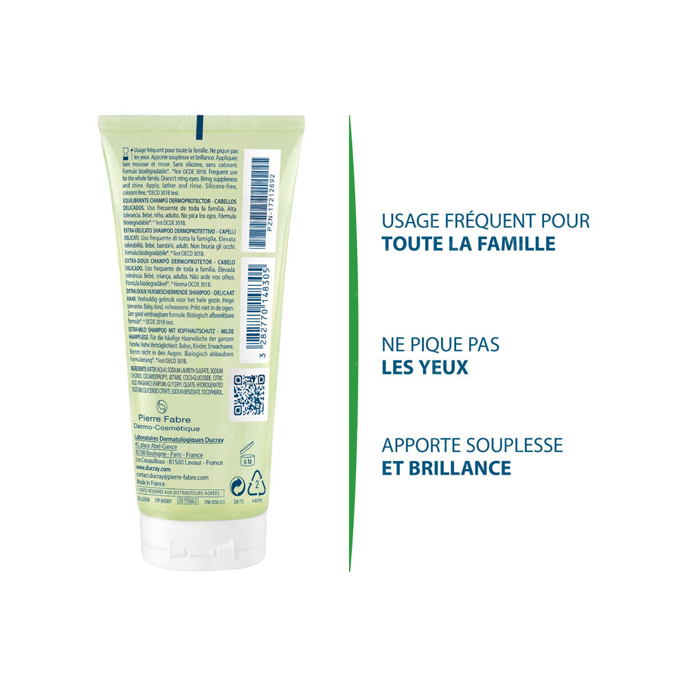 Ducray Extra Doux Sh Dermo-protecteur 100ml Nf